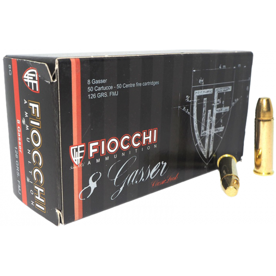 8mm Gasser FMJ 126grain Fiocchi 
